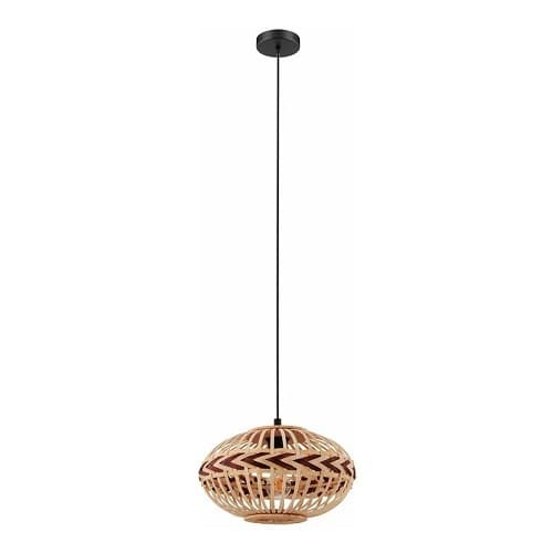 Luminária pendente decorativa orgânica com padrão de chevron, fundo branco