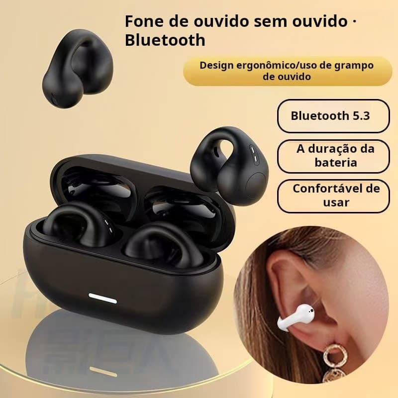 Fone Estilo Osso Conduction Style True Wireless Bluetooth Earbuds Clip Earphone TWS Sports