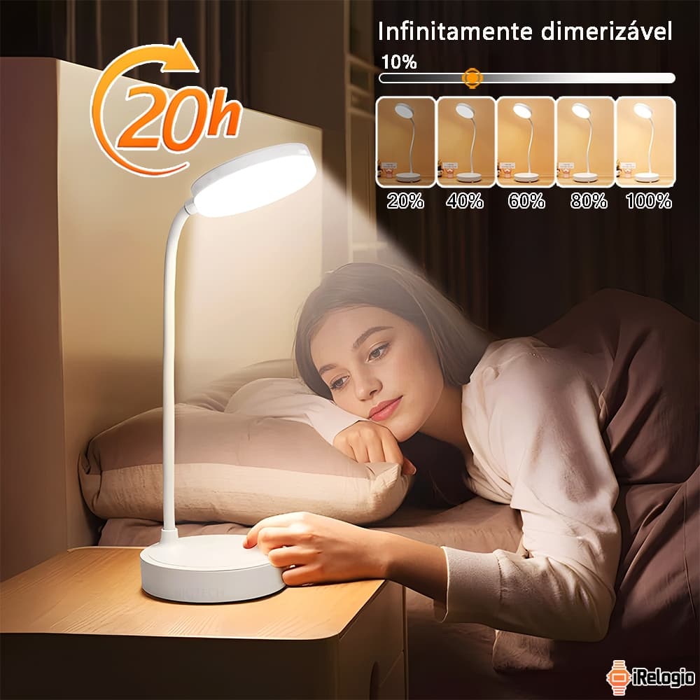 Luminária de Mesa Abajur Led Dobrável Com Proteção Os Olhos 3 Níveis de Luminosidade Abajur Lâmpada Para Quarto