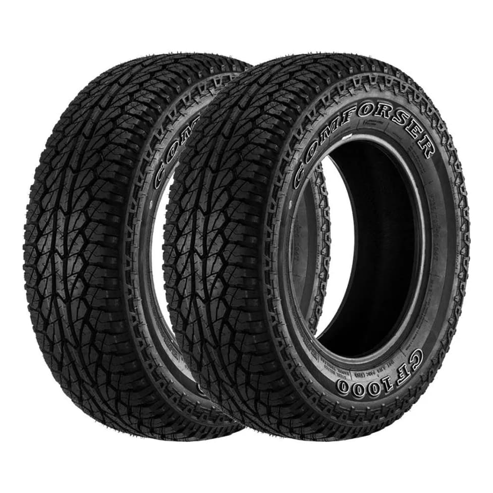 Kit 2 Pneu 235/75R15 Comforser Aro 15 235/75 R15 Cf1000 Letras Brancas At 105s S Aro 15 Ranger Suzuki Vitara e Frontier