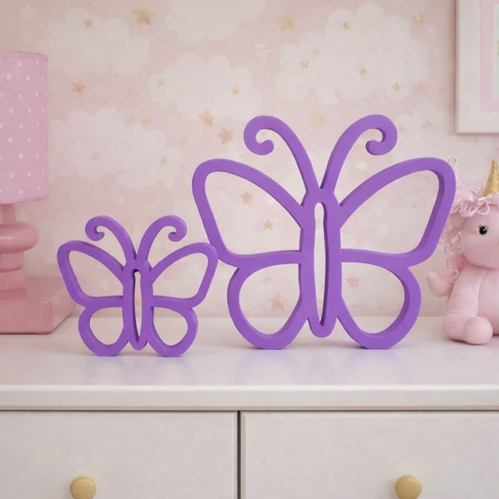 Decoração borboleta roxa para quarto, sala, maternidade, chá de bebê, aniversário
