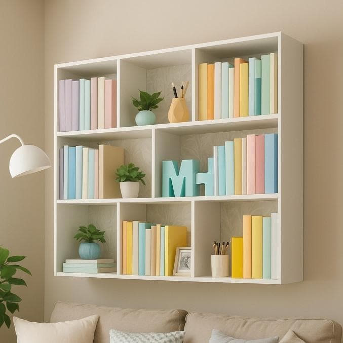 ARMARIO PRATELEIRA NICHO 80X80CM BRANCO ESTANTE CUBO MULTIFUNCIONAL PARA LIVROS, DECORAÇÃO E ORGANIZAÇÃO
