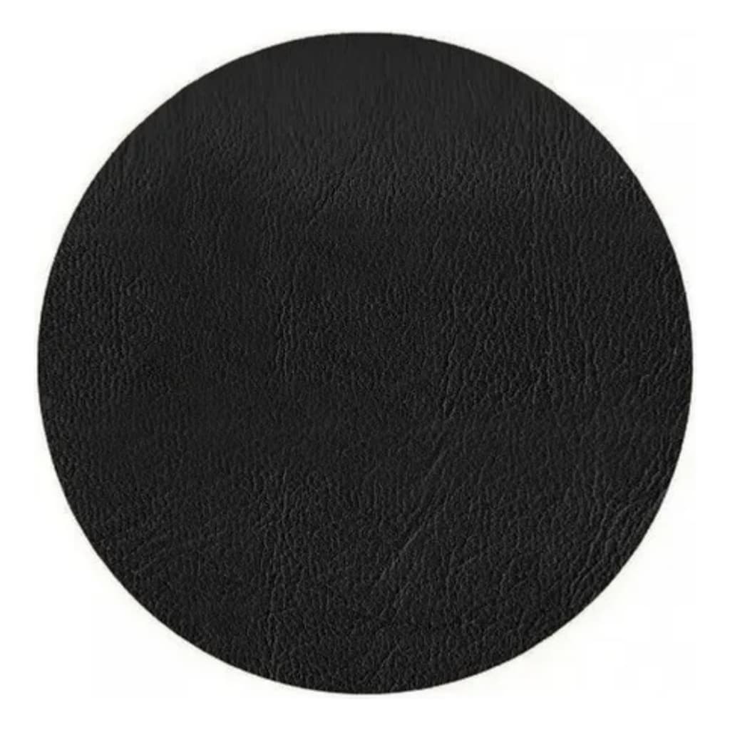 Assento avulso preto circular 32cm diâmetro almofadado