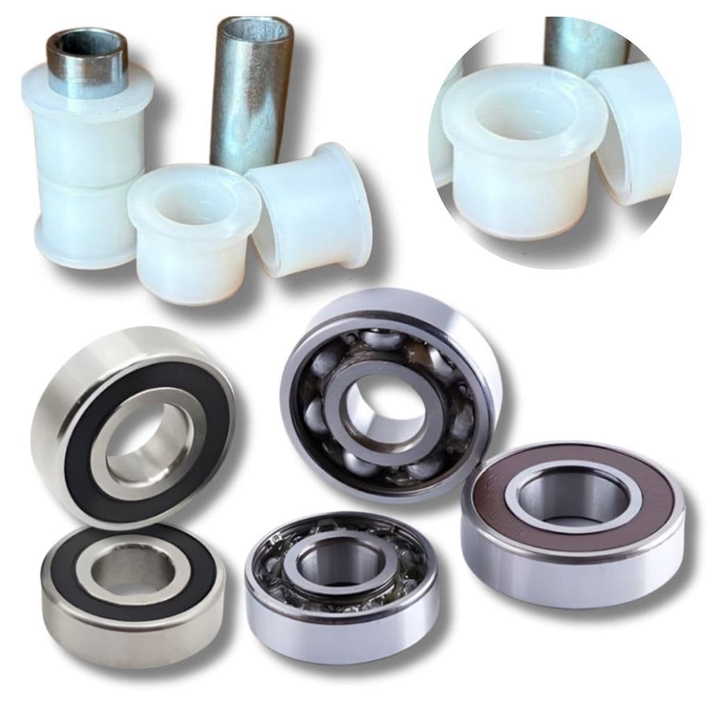 Kit Rolamento Roda Traseira + Rolamento Roda Dianteira + Bucha Da Balança Quadro Elástico Titan Fan CG 125 150 e 160