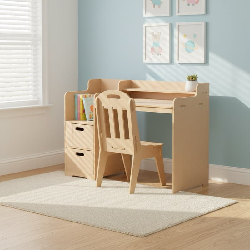 Escrivaninha Infantil Mesinha para Quarto 1 cadeira MDF