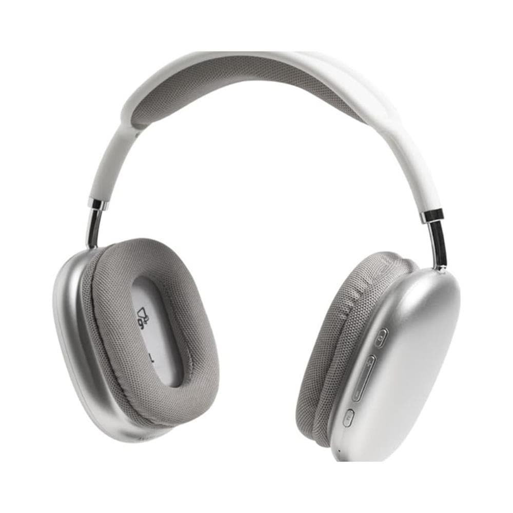Fone de ouvido Bluetooth ELG EPB-MAX5 prata, fundo branco