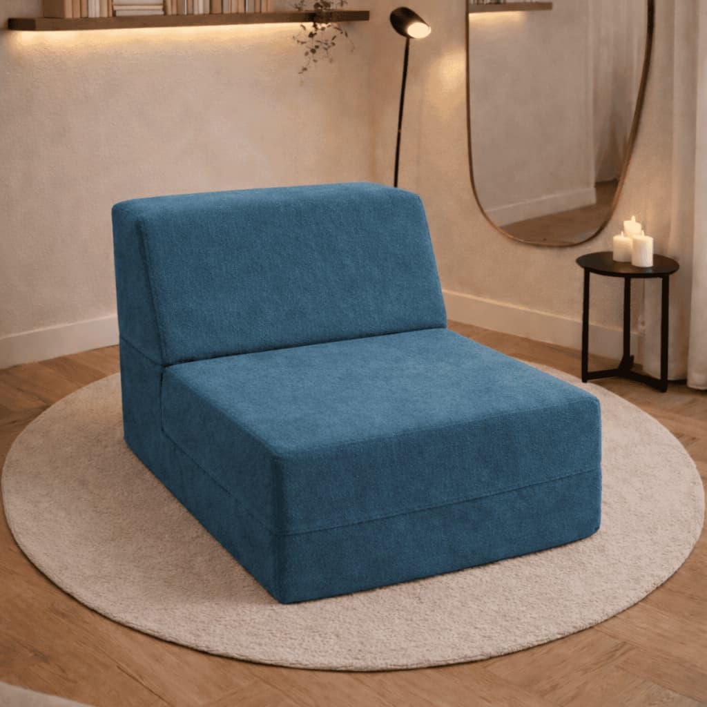 Poltrona 3 Em 1 Multifuncional Retrátil, Vira Cama Solteiro E Espreguiçadeira, Ideal Para Leitura em Salas Pequenas