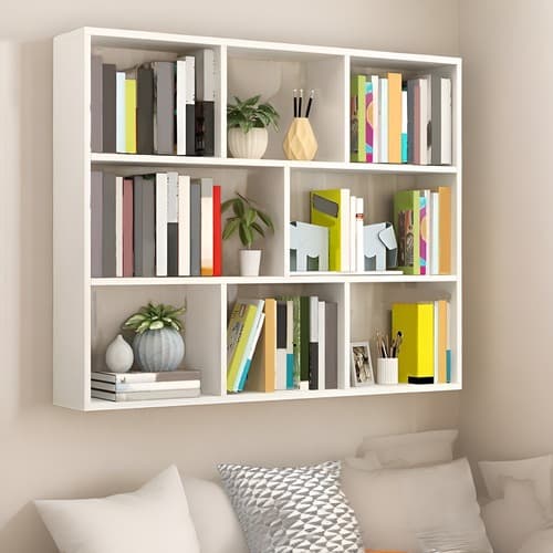 NICHO CUBO PRATELEIRA 90X90CM BRANCO ESTANTE ORGANIZADOR MULTIFUNCIONAL PARA DECORAÇÃO, LIVROS E PORTA OBJETOS
