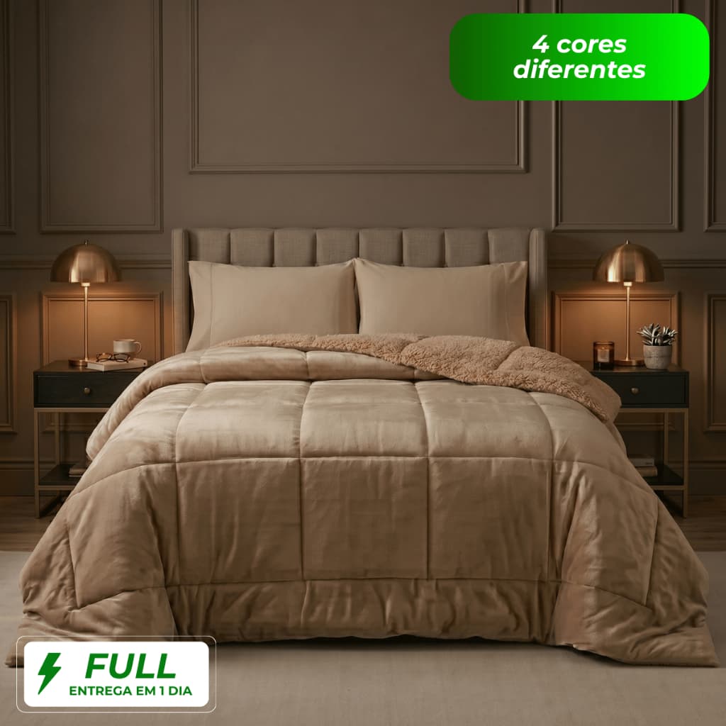 Coberdrom Inverno Cobertor Queen Casal Sherpa Dupla Face Colorida 600 Fios Plush Lã Pele de Carneiro