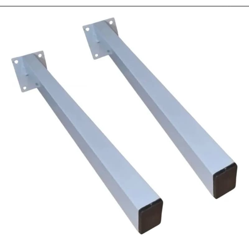 Kit 2 suportes de gancho metálicos 40cm para fixação de pia