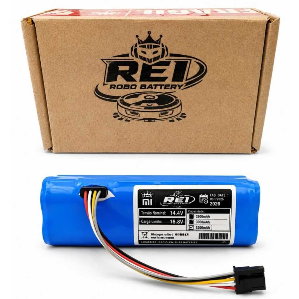 Bateria para robô aspirador de pó mi Mop 1c/2c 5200mAh REI em embalagem marrom