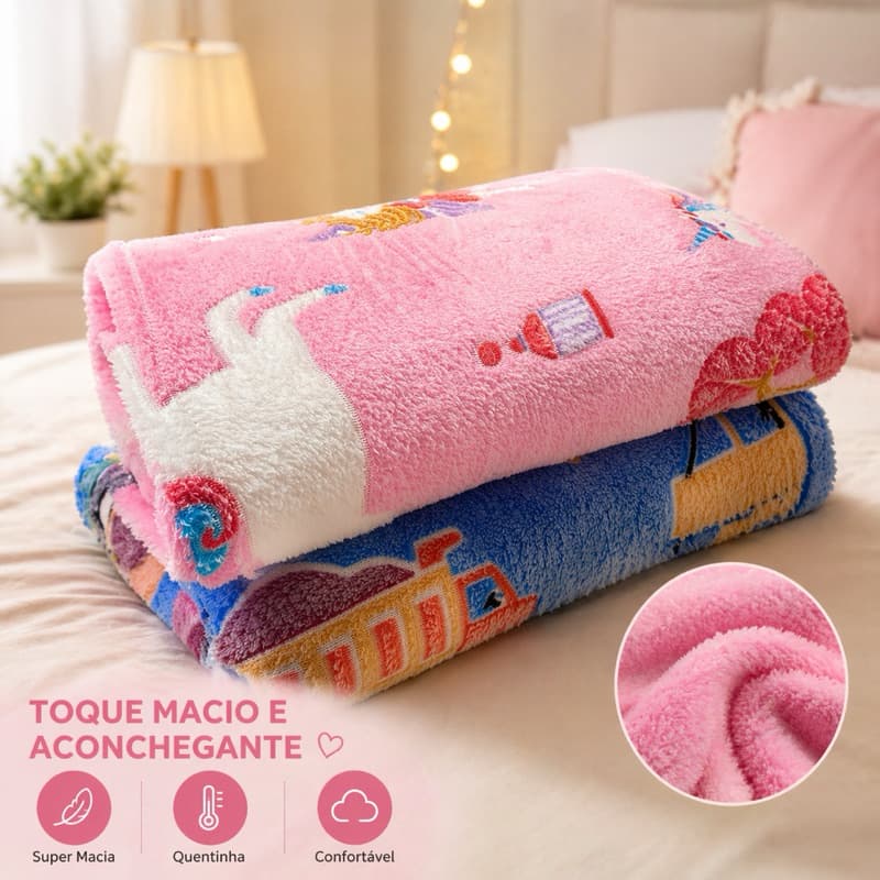 Cobertor Manta Infantil Brilha no Escuro | Casal 2,00 x 1,80 | Cobertor Macio e Quentinho | Decoração Para Quarto