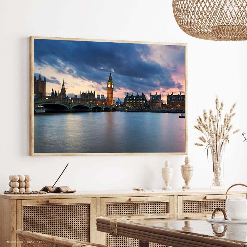 Quadro Decorativo Relógio Big Bang Com Moldura