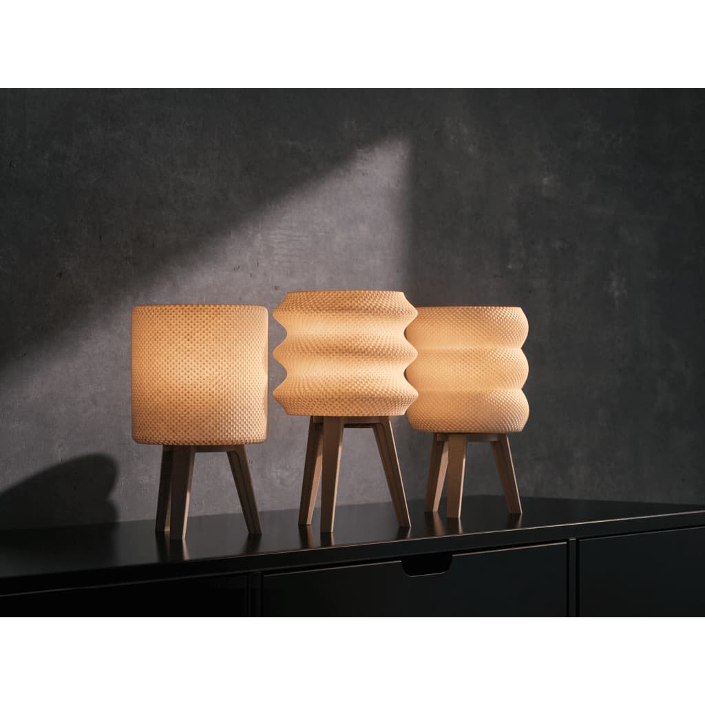 Luminária Tripé Modular Abajur de Mesa LED RGB Colorido Com Controle Remoto USB 2 Opções de Altura Design Minimalista
