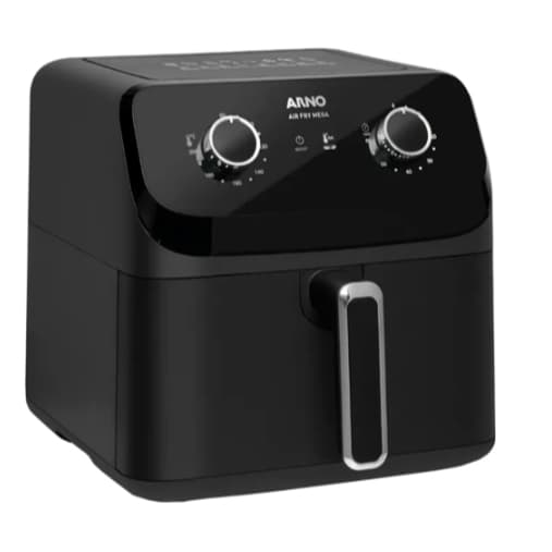 Frigideira Air Fryer Arno AFM7 7,5L 1700W preta em fundo branco
