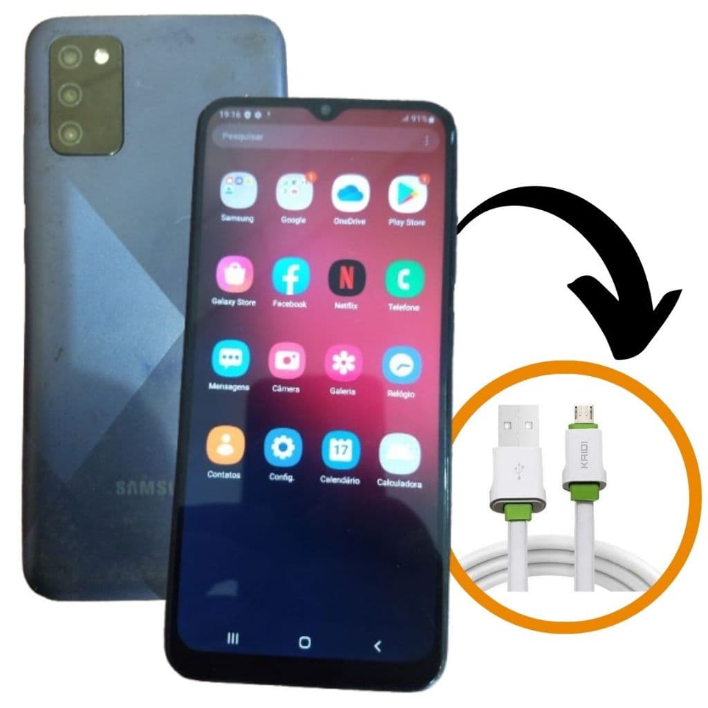Samsung Galaxy A02S 32GB Android 10, modelo SM-A025M Dual SIM + entrada cartão de memoria