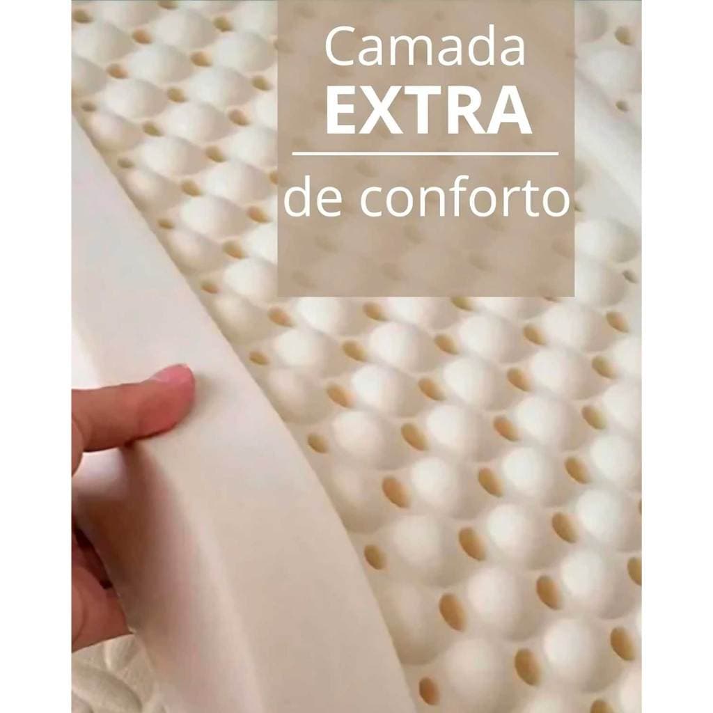 Colchão Pillow Top Solteiro Látex Natural Premium Ortopédico D45 de Alta Densidade e Firmeza