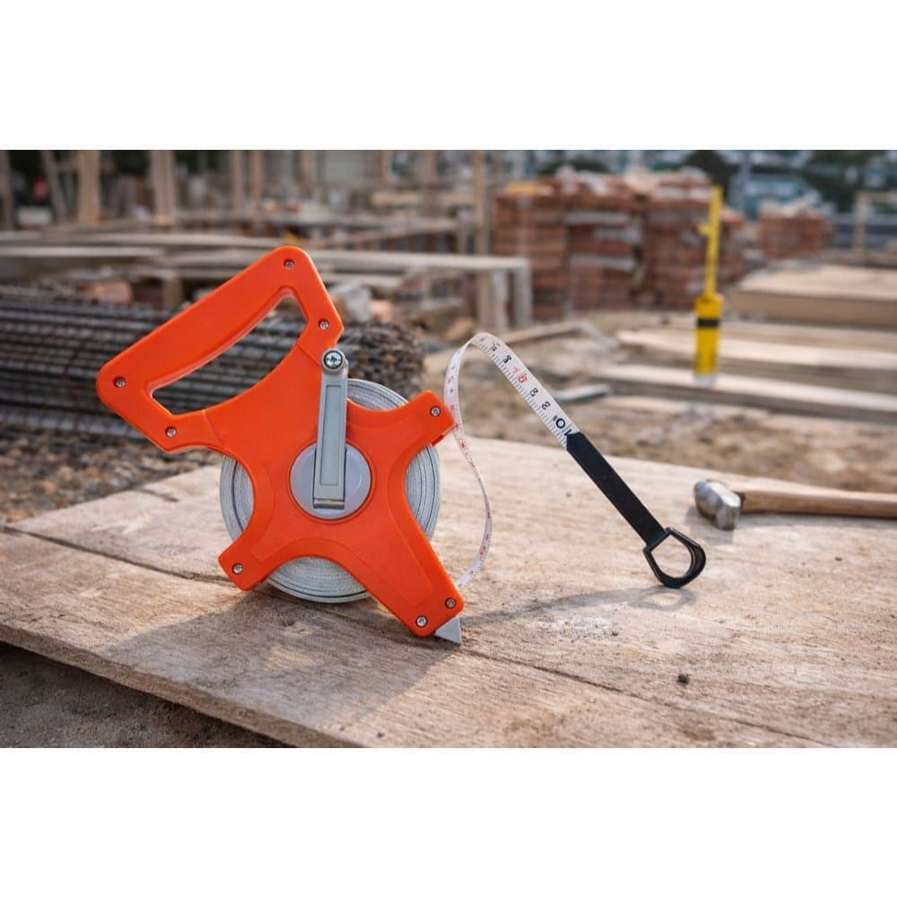 Fita métrica com manivela de 30 metros para construção em fundo de obra