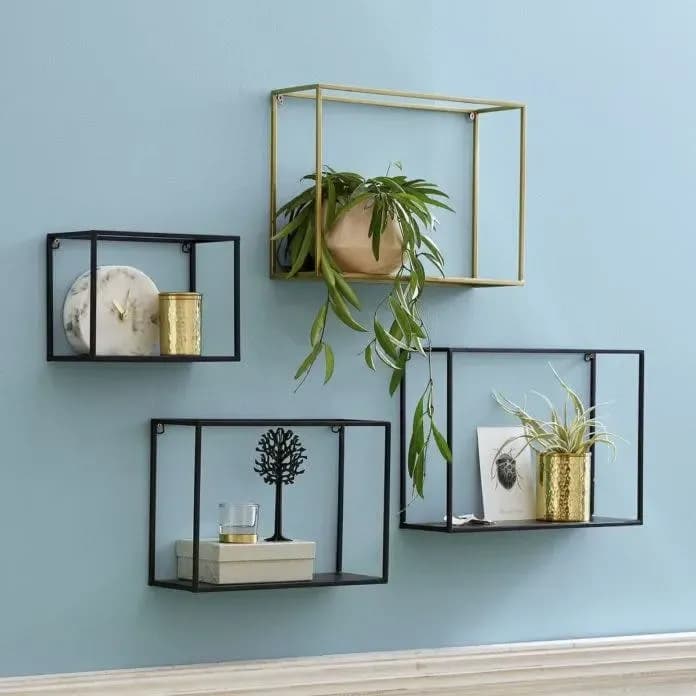 Prateleira Cubo Decorativa para Parede | Nicho Minimalista Moderno para Sala, Quarto e Escritório