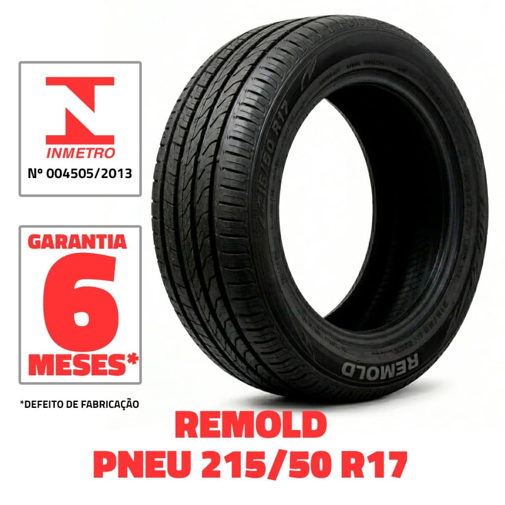 Corolla Civic Cruze Jetta - Pneu 215/50 R17 Black Tyre Excellence Remold