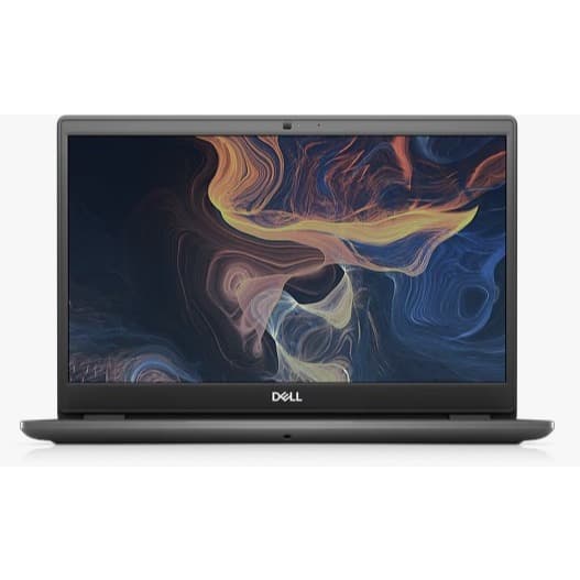 Notebook Dell Latitude 3400 aberto com tela de imagem abstrata