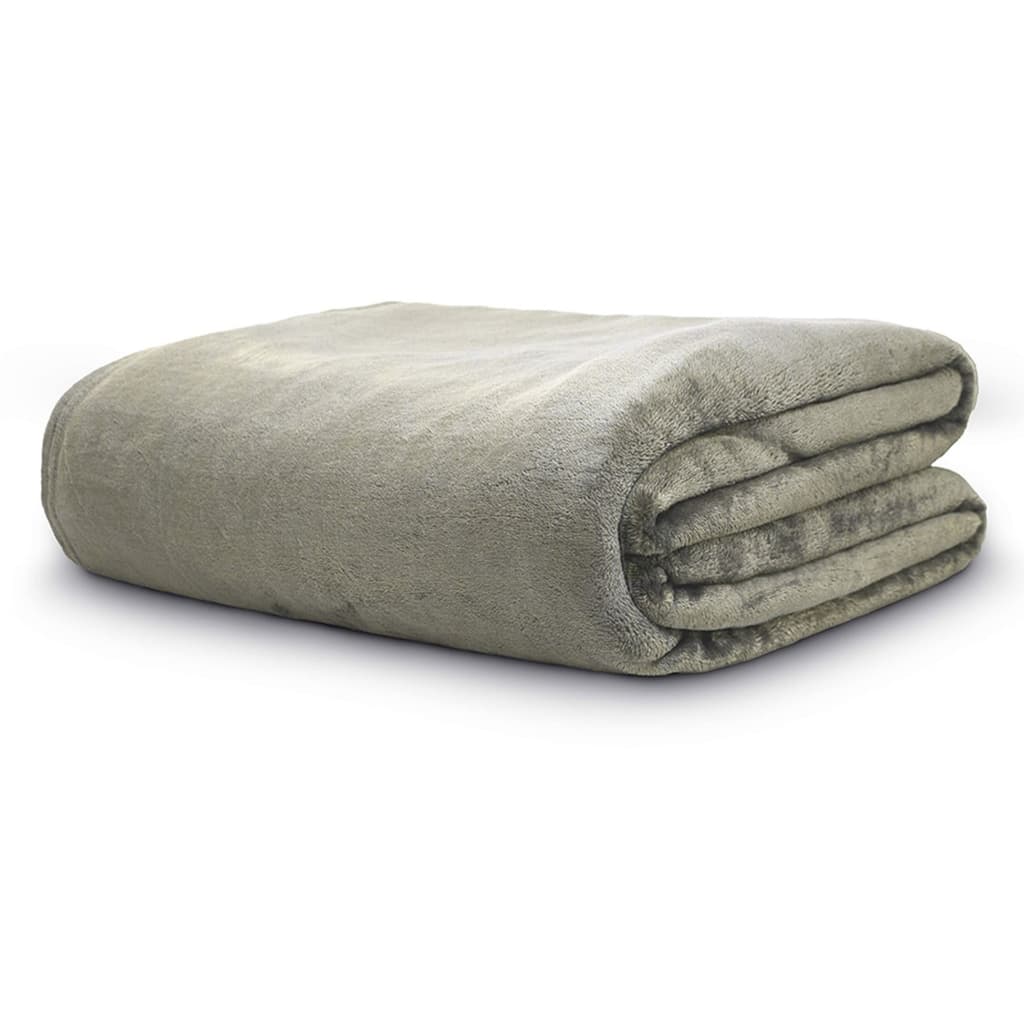 Manta Queen de Microfibra Camesa Neo 300G, cinza claro, dobrada