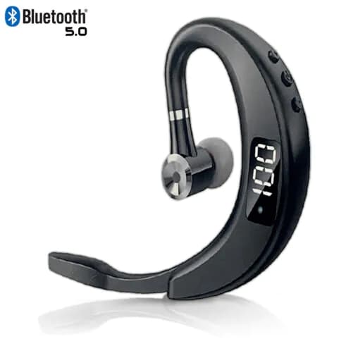 Fone de Ouvido Bluetooth Mono com Haste Flexível e Display Digital - Modelo A-W2 - Dragão