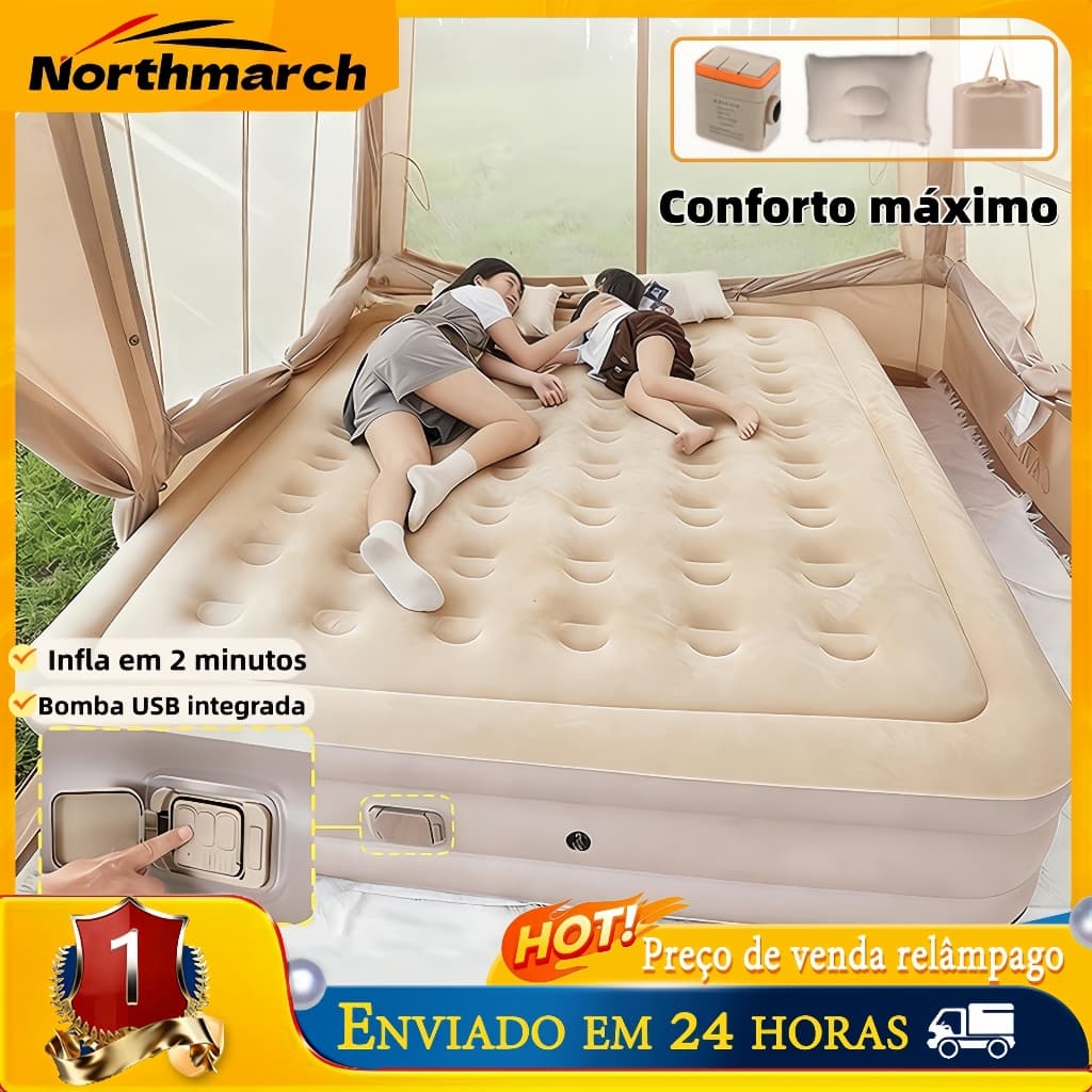 Colchão Inflável Casal Cama Inflável Colchão Inflável Dobrável Elétrica Cama Inflável Para Camping