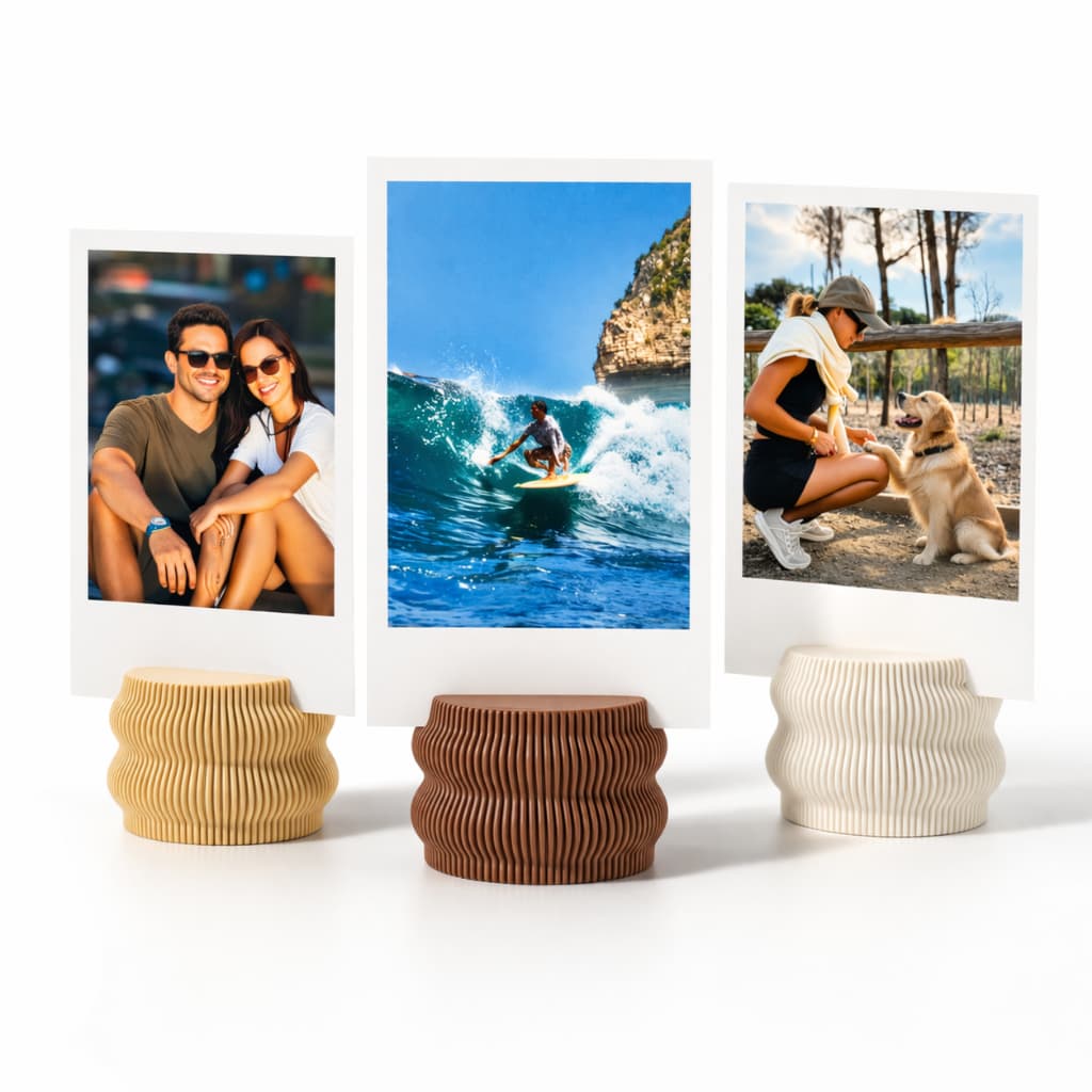 Kit 3 Porta Retrato Polaroid Instax Mini Suporte Foto Decorativo Minimalista Mesa