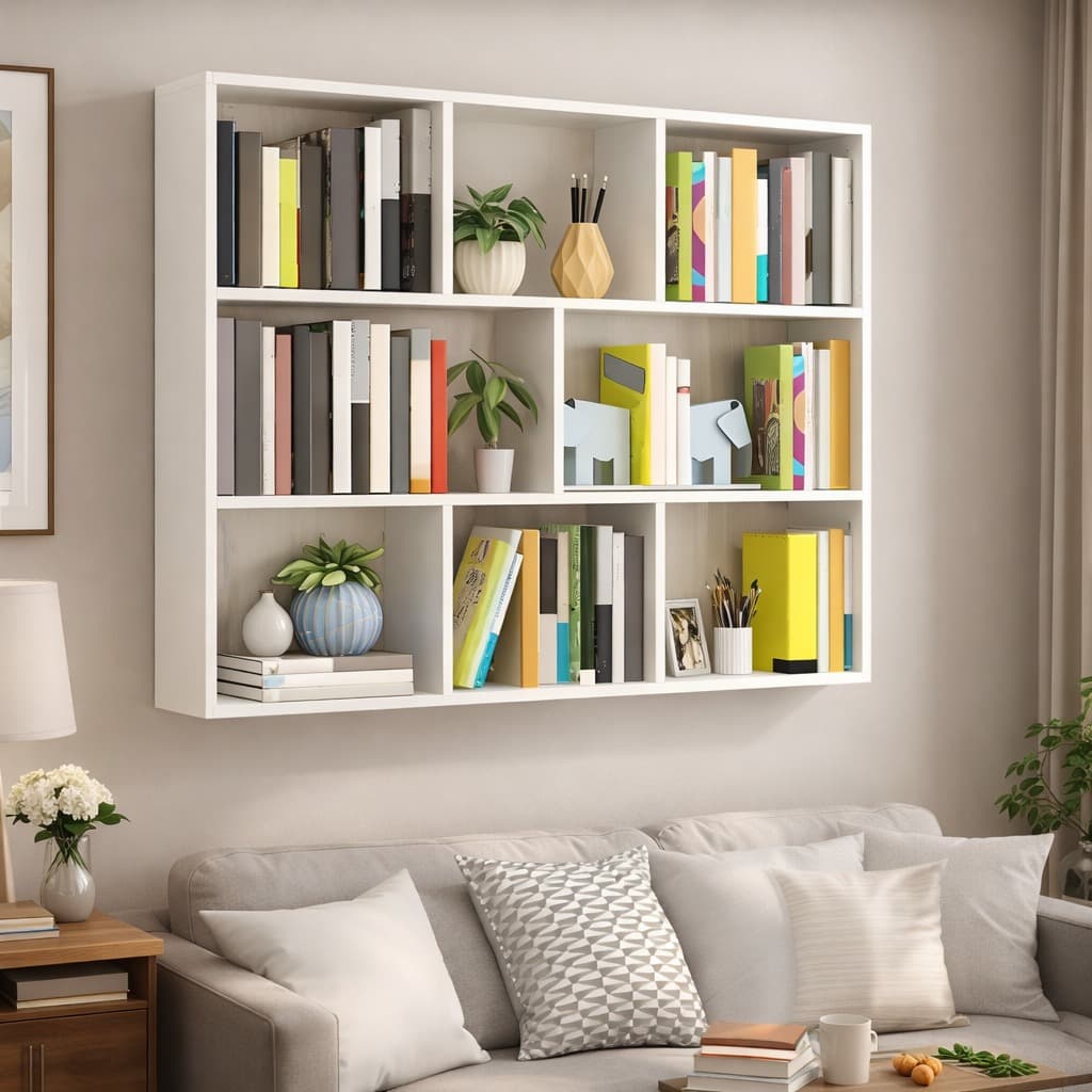 PRATELEIRA CUBO 60X60CM VERSATIL DECORATIVA BRANCO CONJUNTO NICHO PRATELEIRA DECORATIVA MDF ORIGINAL LIVROS QUADROS