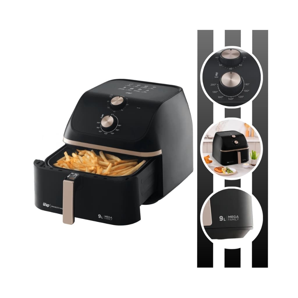 Fritadeira Elétrica Air Fryer Mega Prosdócimo 9 Litros 1900W com Batatas Fritas