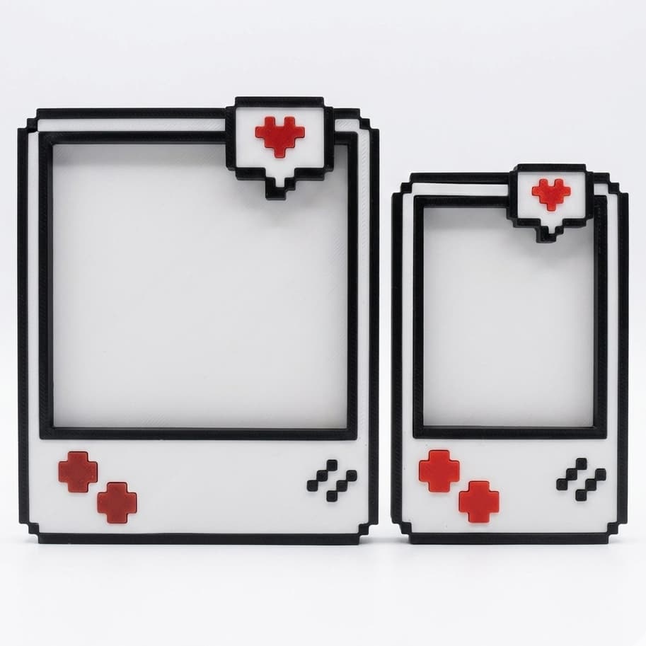 Porta Retrato Magnético Retro Game  Geladeira Kit 2 Molduras Porta Foto Imã Estilo Pixel Decorativo