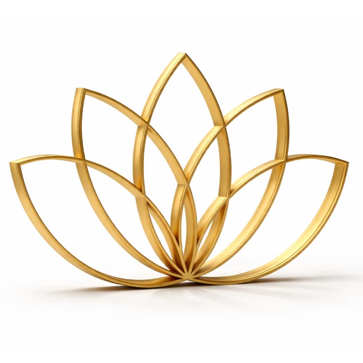 Estatueta Estatua Flor de Lótus Símbolo da Vida Decoração Sala Quarto Escritório Home Office
