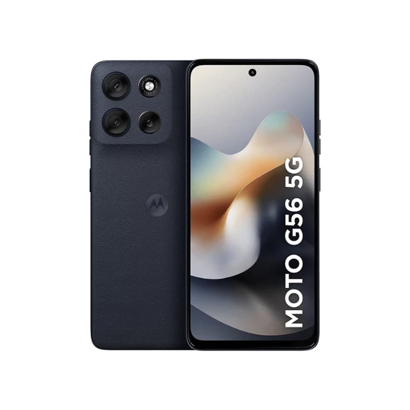 Smartphone Moto G56 256GB 8GB RAM com câmera quádrupla, preto, visão traseira