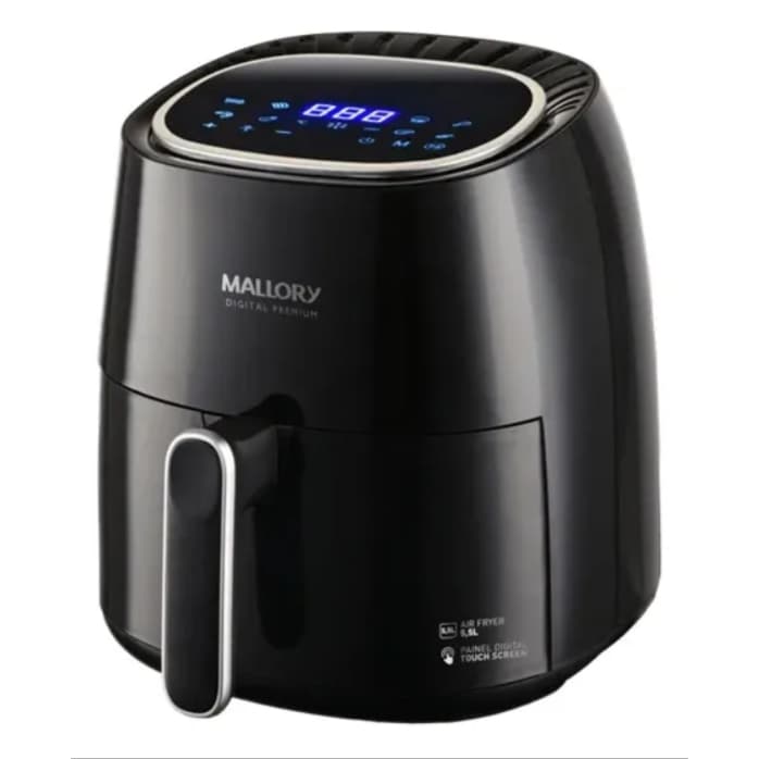 Fritadeira elétrica Mallory Digital Premium XL Touch 5,5 litros preta