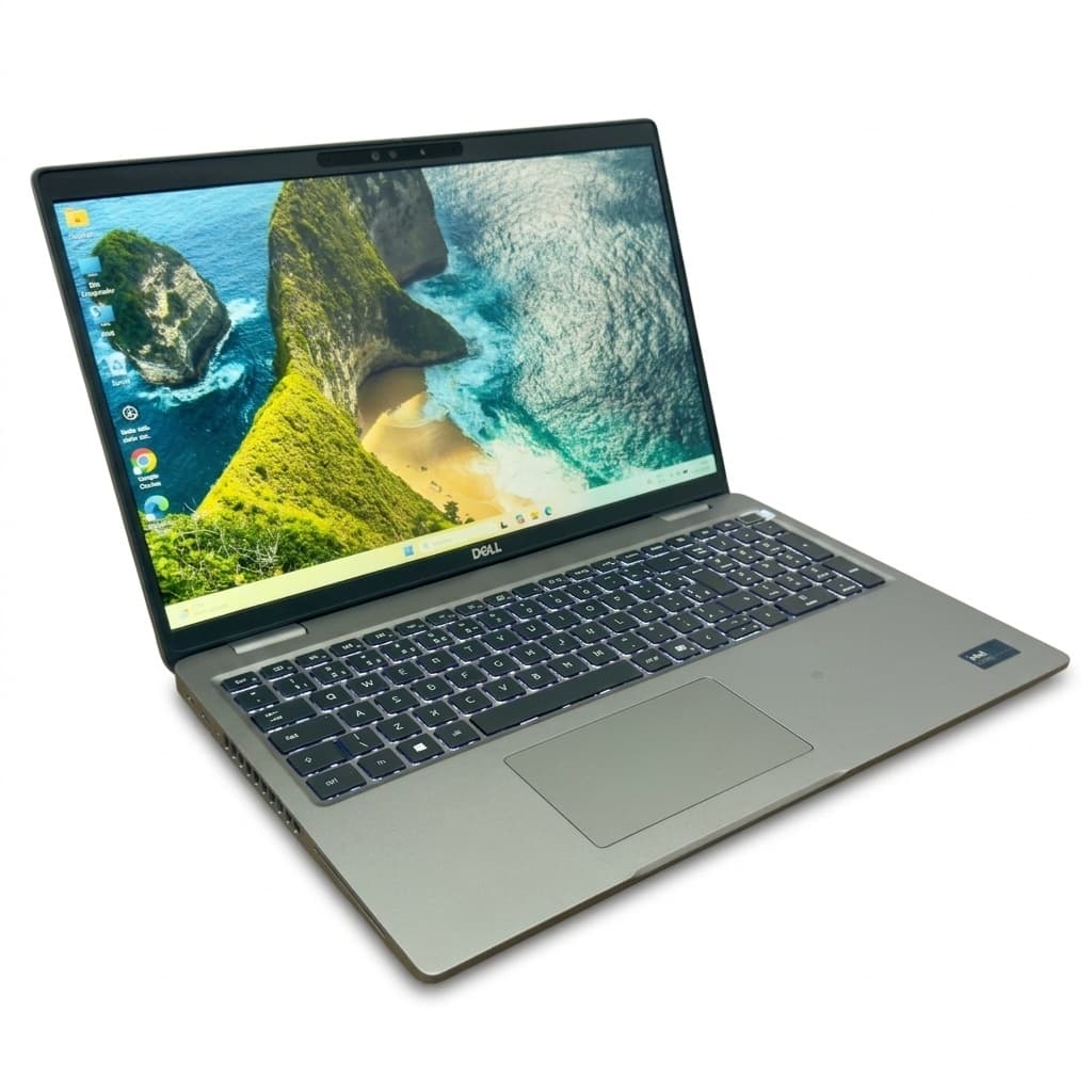 Notebook Dell Precision 3591 cinza aberto com tela FHD e teclado preto