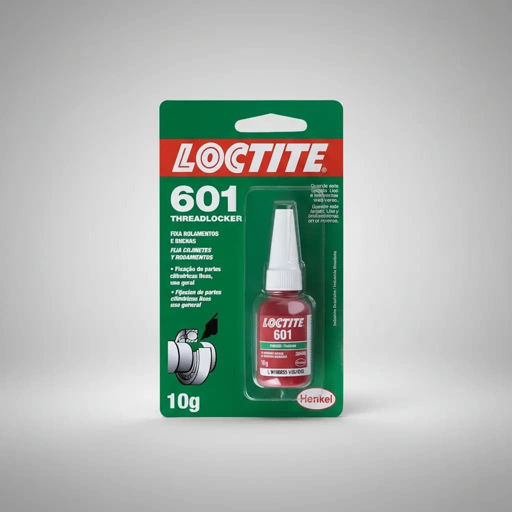 Embalagem Loctite 601 Threadlocker 10g, fixação anaeróbica para rolamentos e buchas