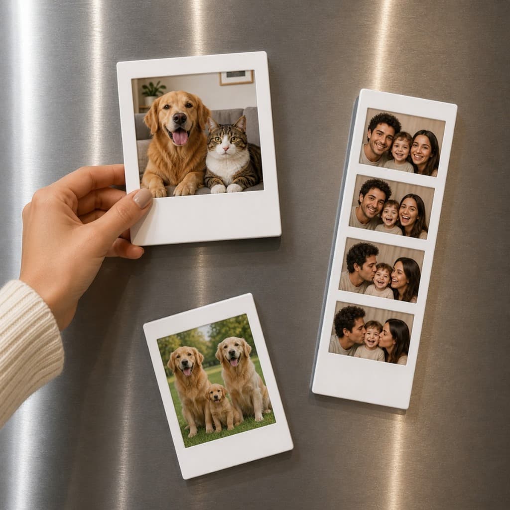 Kit 3 Molduras Magnético Para Fotos Polaroid Instax Porta Retrato imã De Geladeira Decorativo