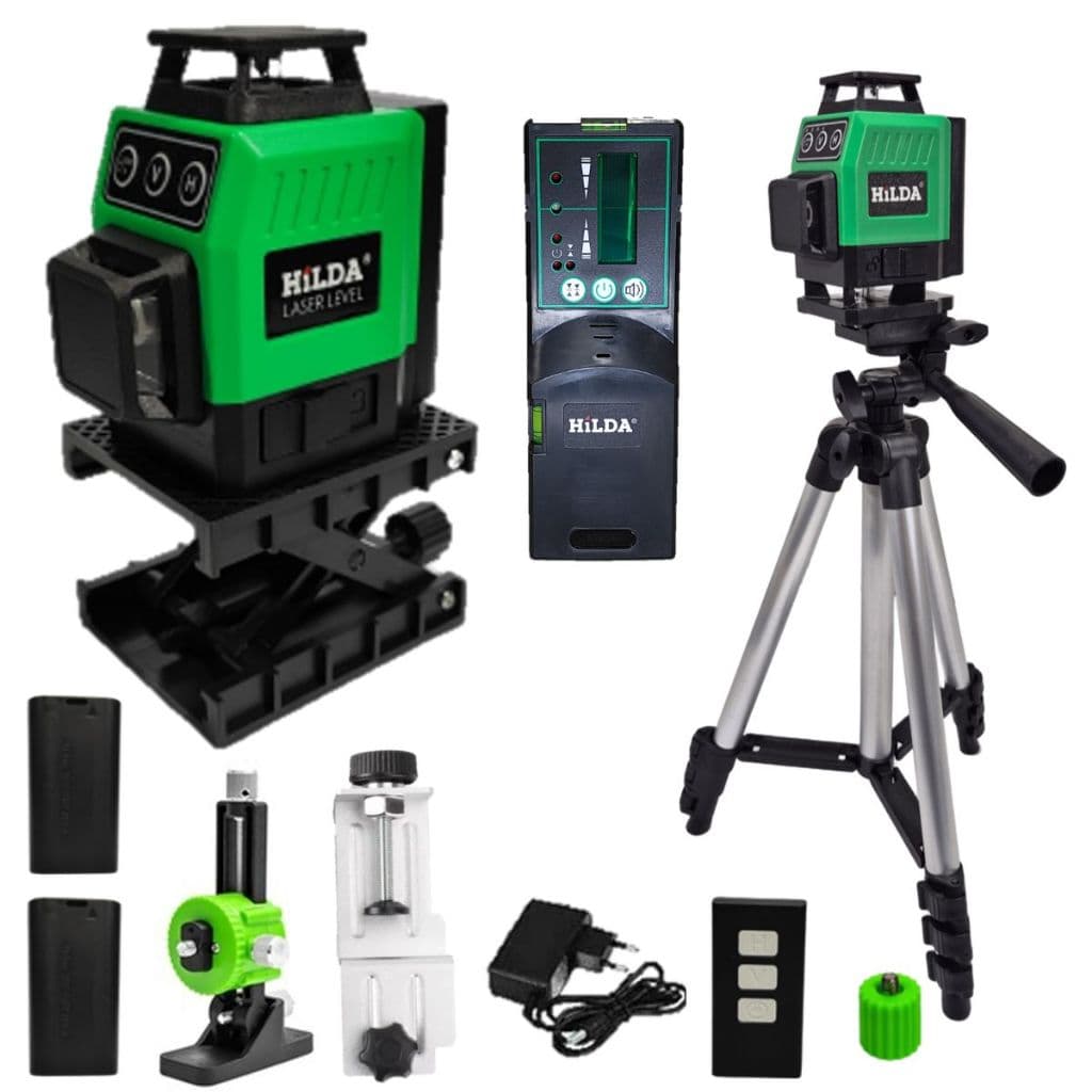 Nível a laser HIDA 12 linhas com acessórios