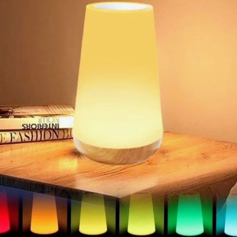 Abajur Luminária LED RGB Lâmpada de Mesa com Touch e Controle Remoto