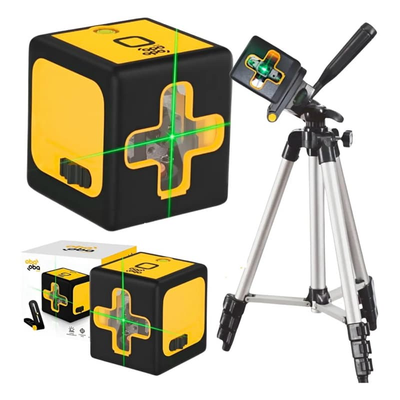 Nível a Laser Verde profissional Com Tripé Ajustável e Suporte Nível a laser recarregável