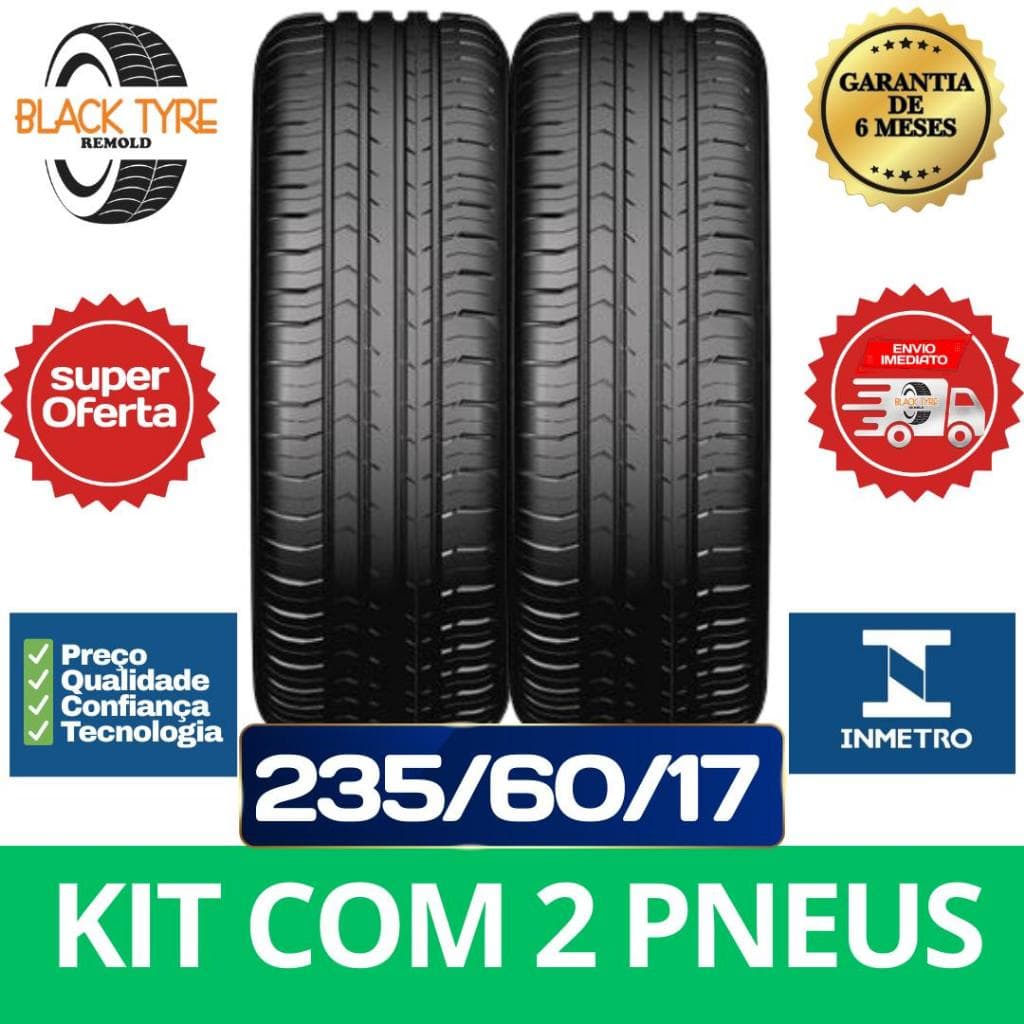 Kit 2 Pneus Remold Black Tyre 235/60 R17 P7 Aro 17