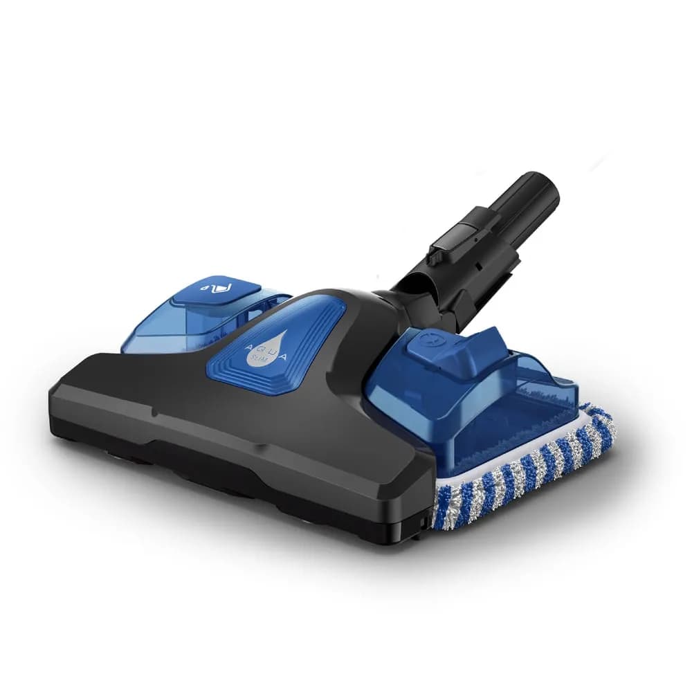 Acessório Aqua Slim ROWENTA para aspirador de pó, parte frontal azul e preto com cerdas brancas e azuis