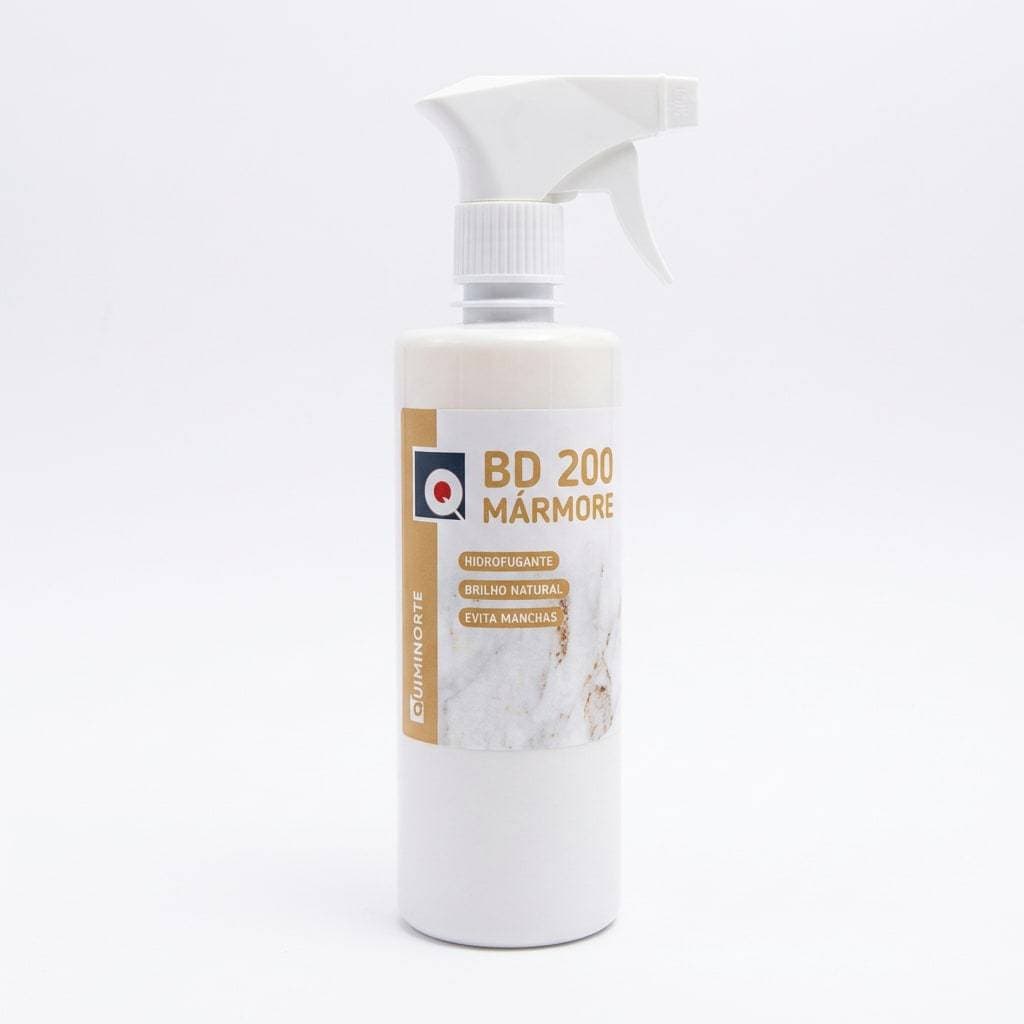 Frasco de brilho para mármore BD 200 500 mL Quiminorte, limpeza e brilho para granito e pedra polida