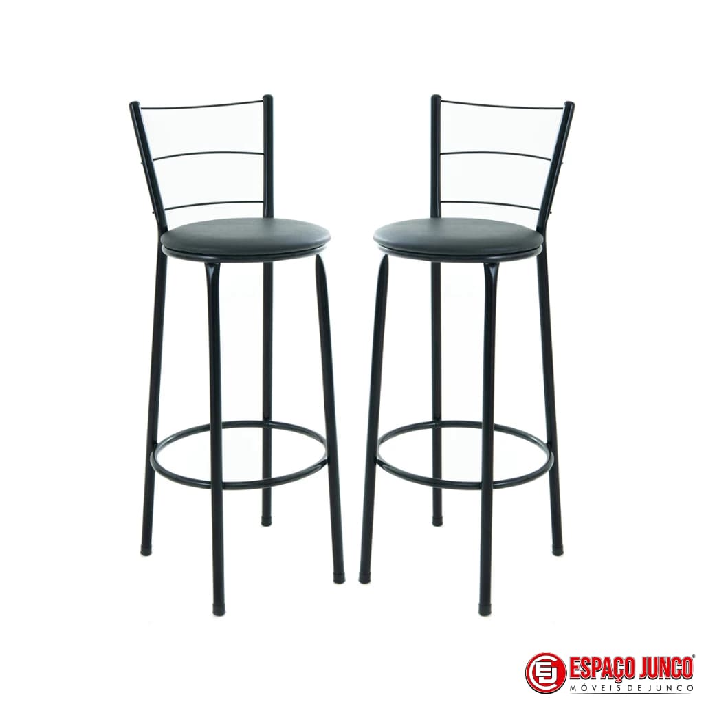 KIT 2 BANQUETAS ALTA 3 ARAME ESPAÇO JUNCO AREA GOURMET