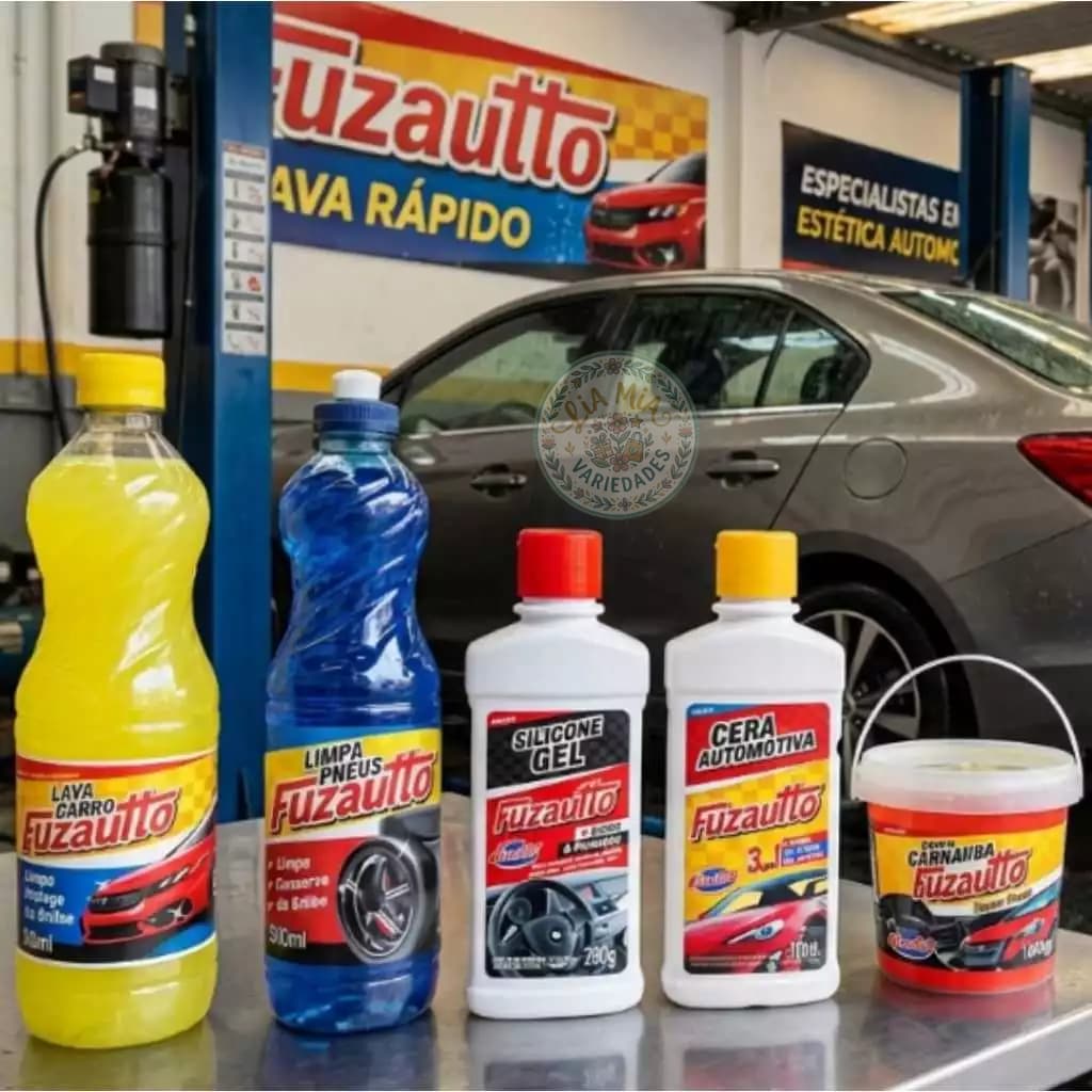 kit Produto Limpeza Lava Carros Motos 5 Itens