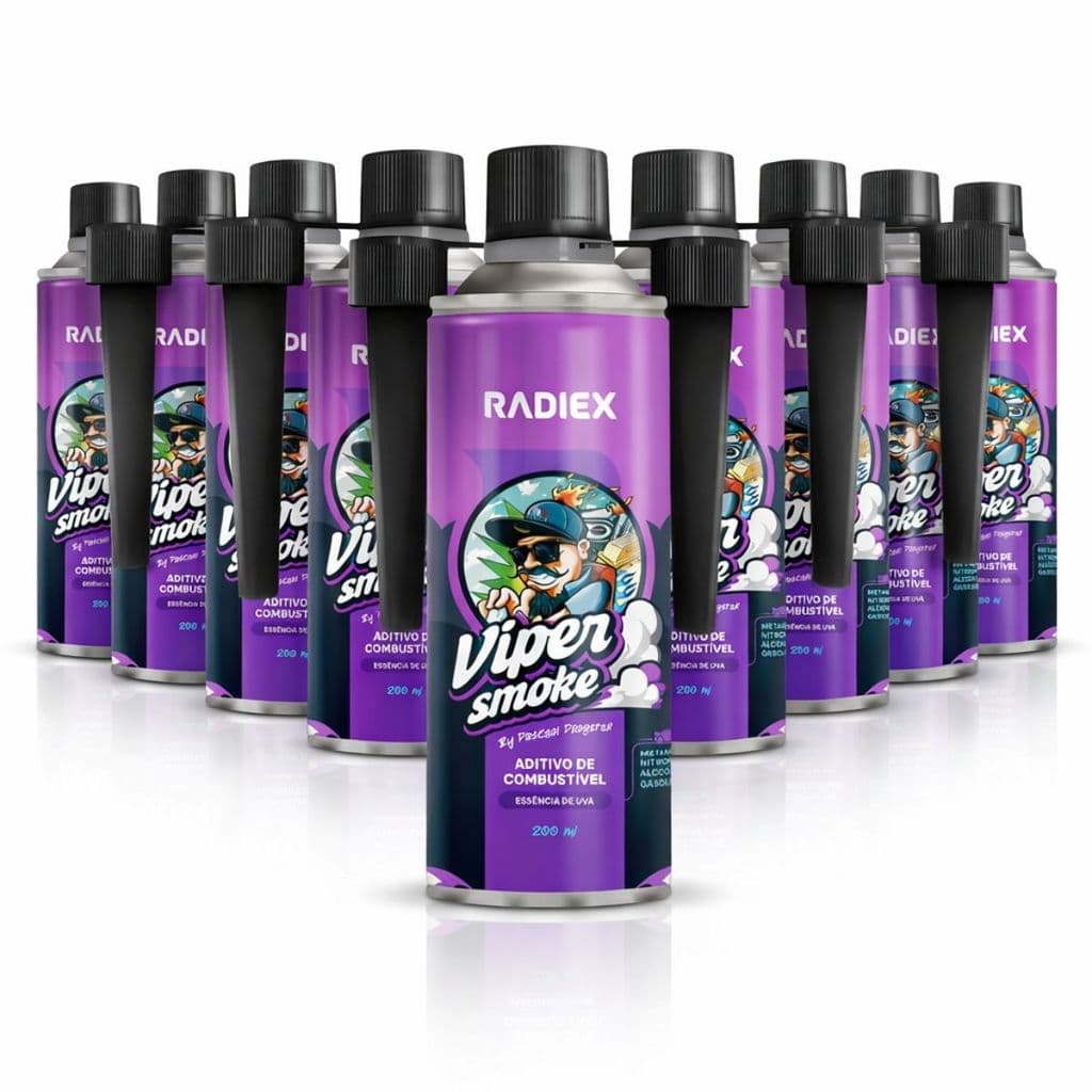 Kit 9 Aditivo de Combustivel Viper Smoke 200ml Perfume de Escapamento Dragster e Arrancada
