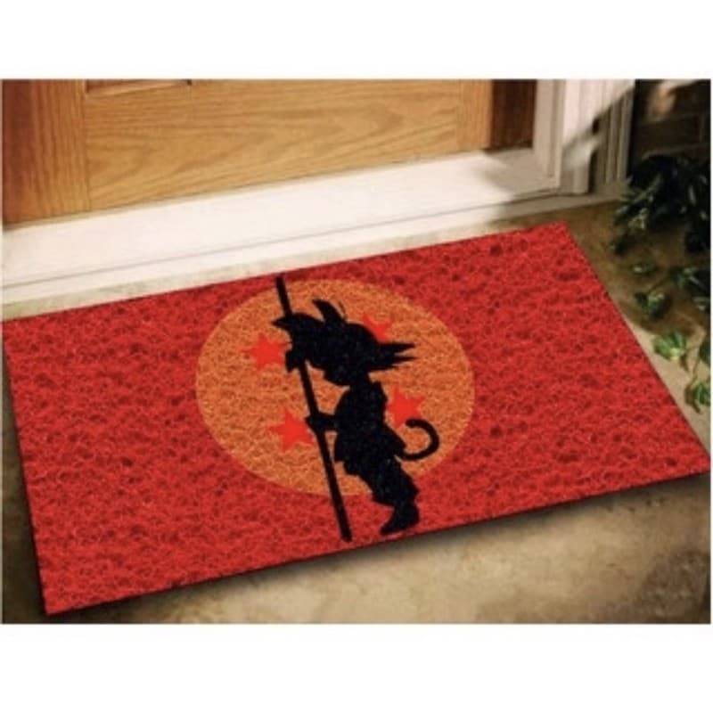 Tapete Capacho Vinil 60x40 Dragon Ball Vermelho