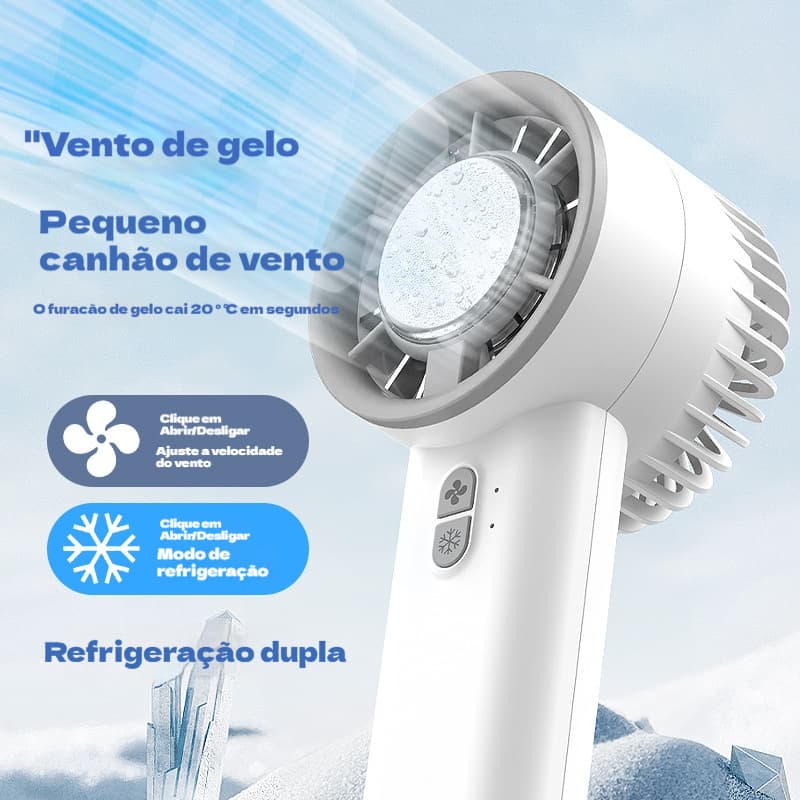 Pacote de gelo ventilador portátil ventilador refrigeração semicondutor pequeno ventilador Mini ventilador Desktop refri
