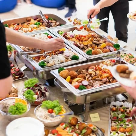Rechaud Profissional Inox 12L com 1, 2 ou 3 Divisórias para Buffet Festas Eventos vivaloja_vivaTY7